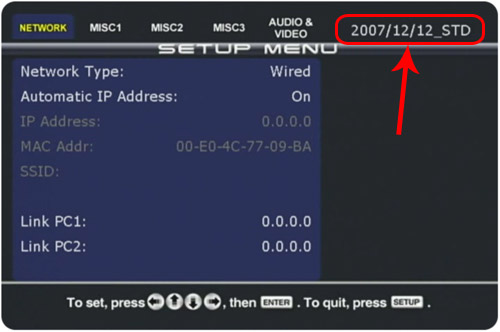 D8 Firmware Date